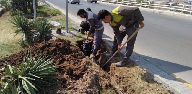 احداث فضای سبز تقاطع غیرهمسطح شهدای روحانیت قم