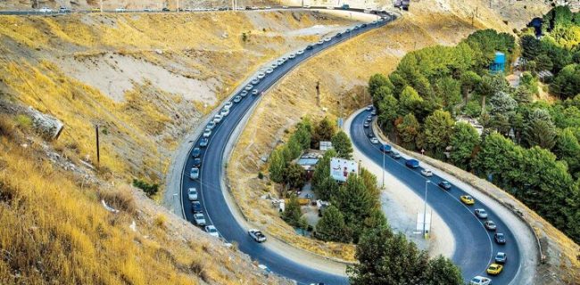وضعیت راه‌های کشور / تردد روان در جاده چالوس
