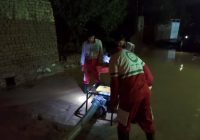 امدادرسانی به ۲۰ خانواده سیل‌زده در شهر غلامان