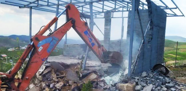تخریب ۳۶ بنای غیرمجاز در اراضی کشاورزی قزوین
