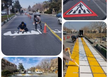 اجرای ۱۵۰ کیلومتر خط‌کشی معابر در منطقه یک با اعتبار ۱۲۰ میلیارد ریال