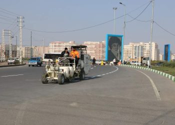 بهبود ایمنی تردد در بلوار آیتالله بروجردی قم با احداث خطوط کندرو